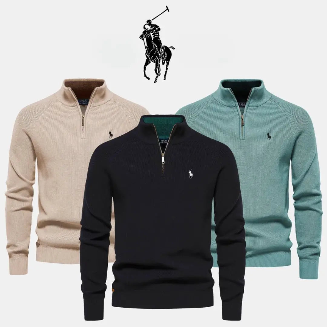 Half-Zip Ribbed Jumper
