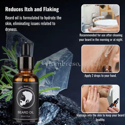 Men's Beard Oil | Hydration and Shine for Dry and Frizzy Beards